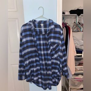 aerie Button Up Flannel Shacket
